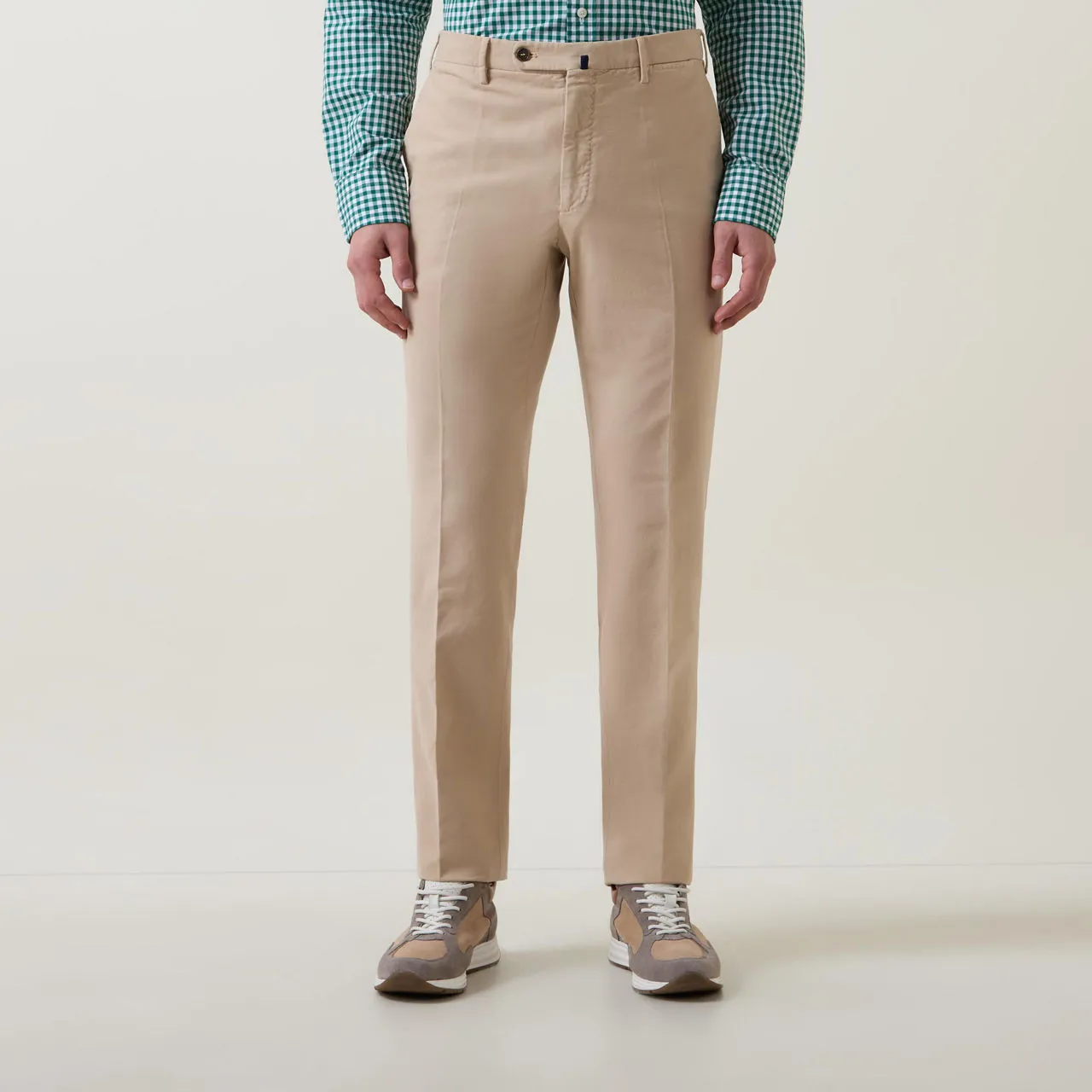 INCOTEX Slim-Leg Formal Chinos - Khaki