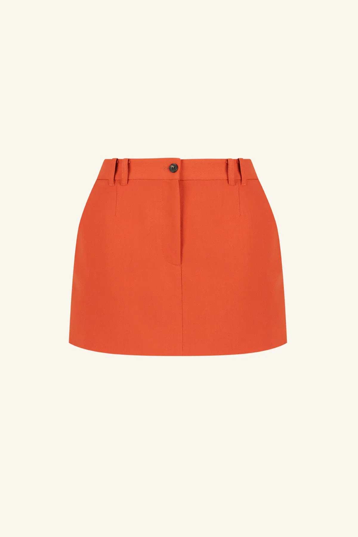 Irena Micro Mini Skirt - Brick Orange