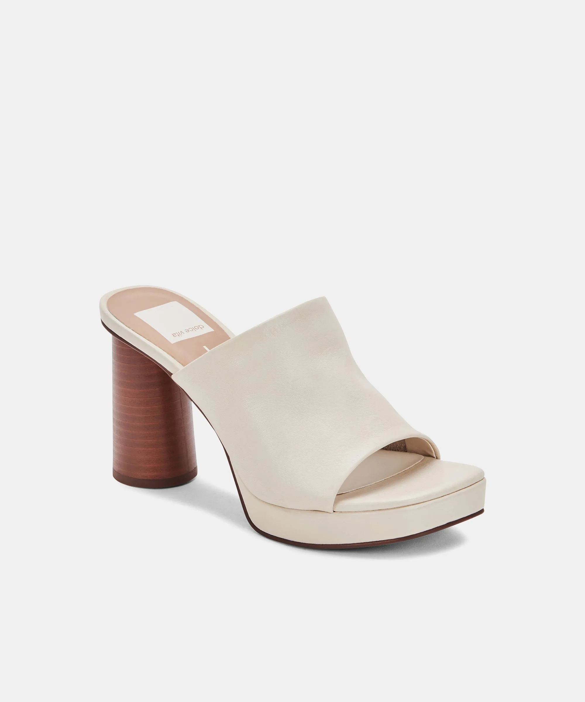 Kelsey DiPrima's ALYSSA HEELS IN IVORY LEATHER - re:vita