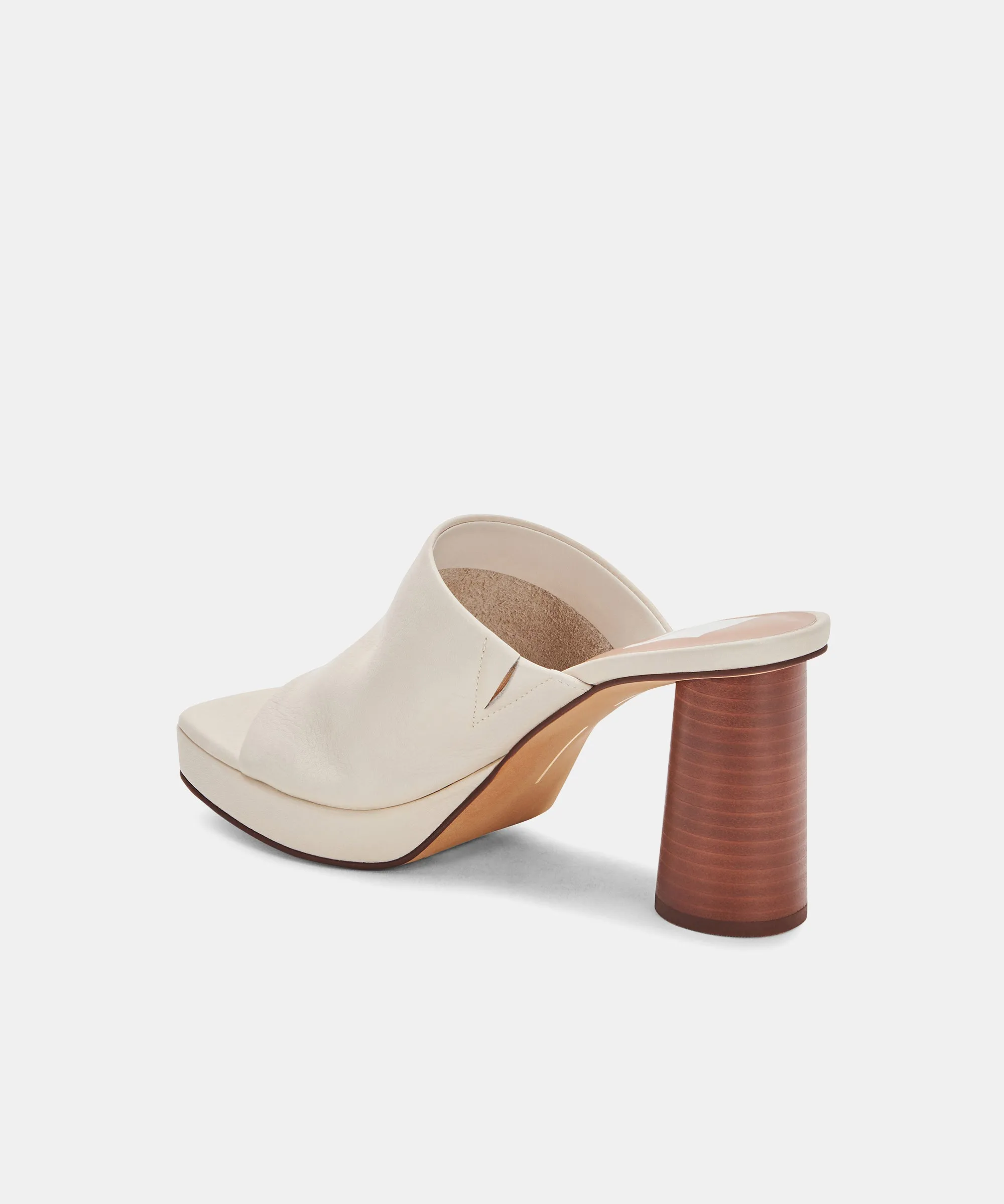 Kelsey DiPrima's ALYSSA HEELS IN IVORY LEATHER - re:vita