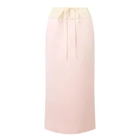 KHAITE Chet Drawstring Pencil Skirt - Pink