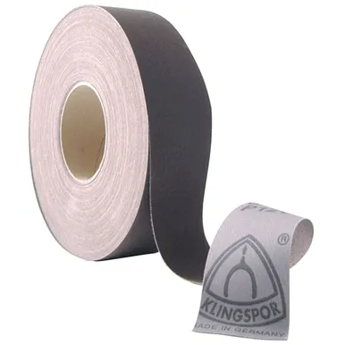 Klingspor Abrasives Shop Roll, 2"x 25Yds, 180 Grit, J-Flex Cloth Backed Aluminum Oxide