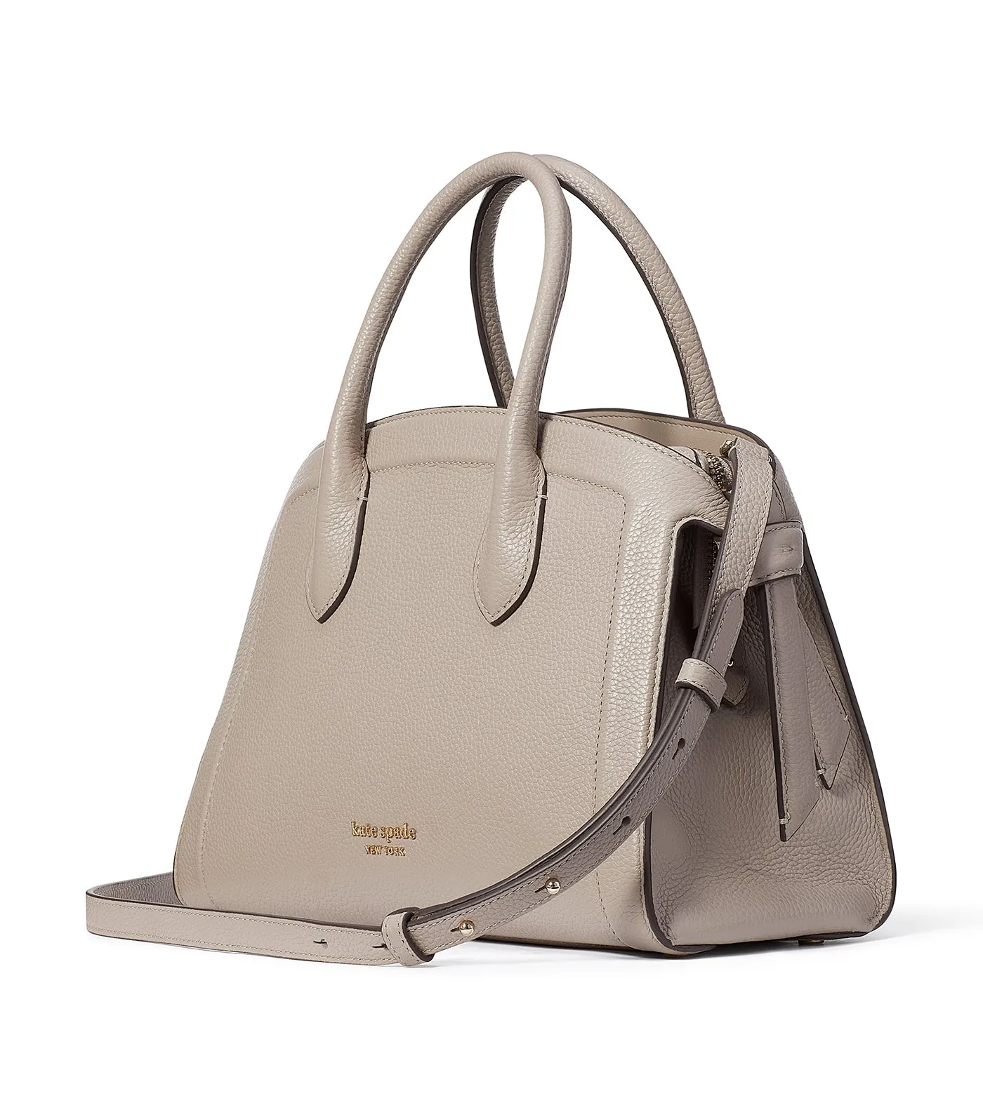 Knott Medium Zip-top Satchel Warm Taupe