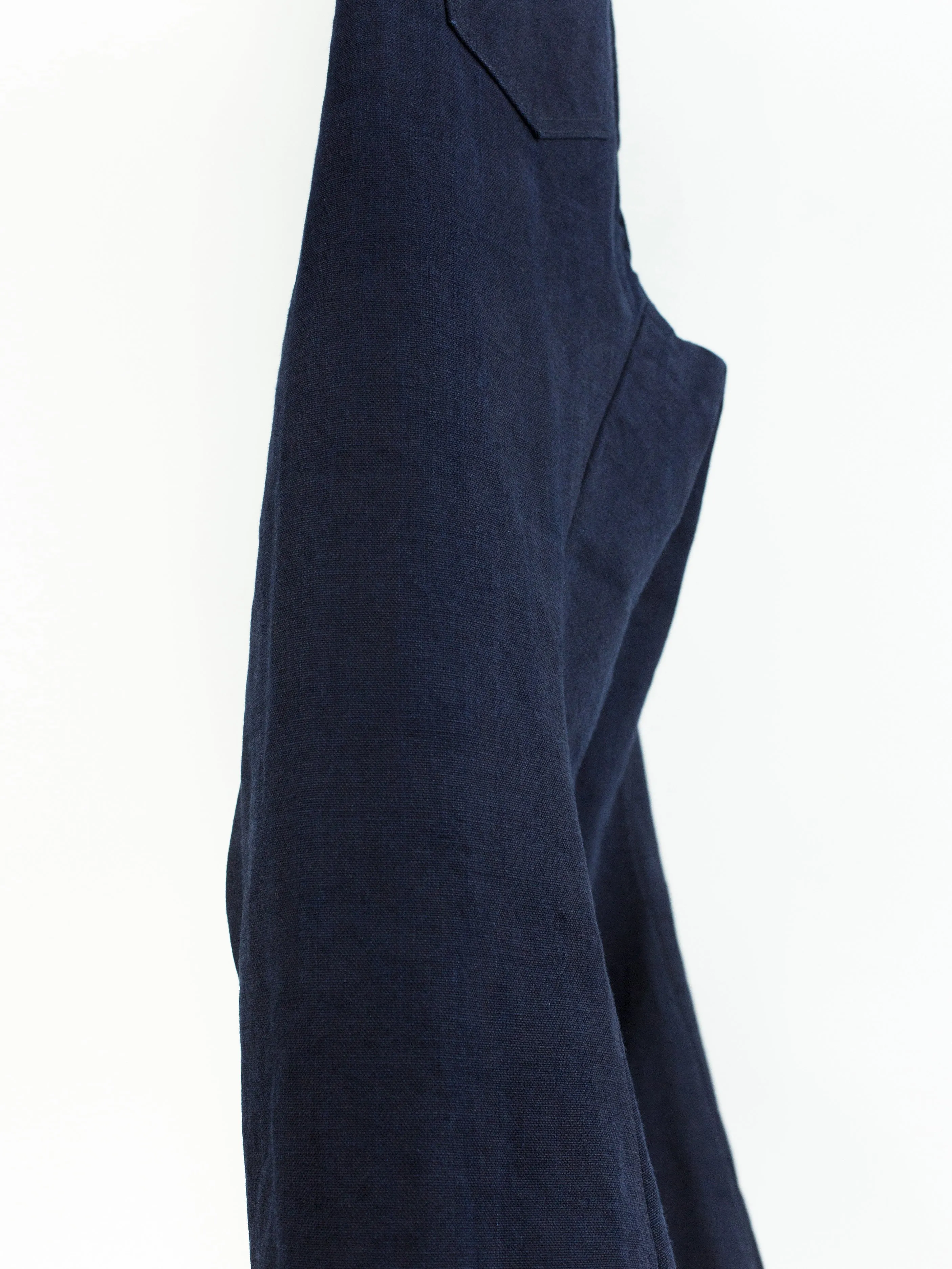 Kozaburo AW21 Indigo Plainweave 3D Tailored Trousers