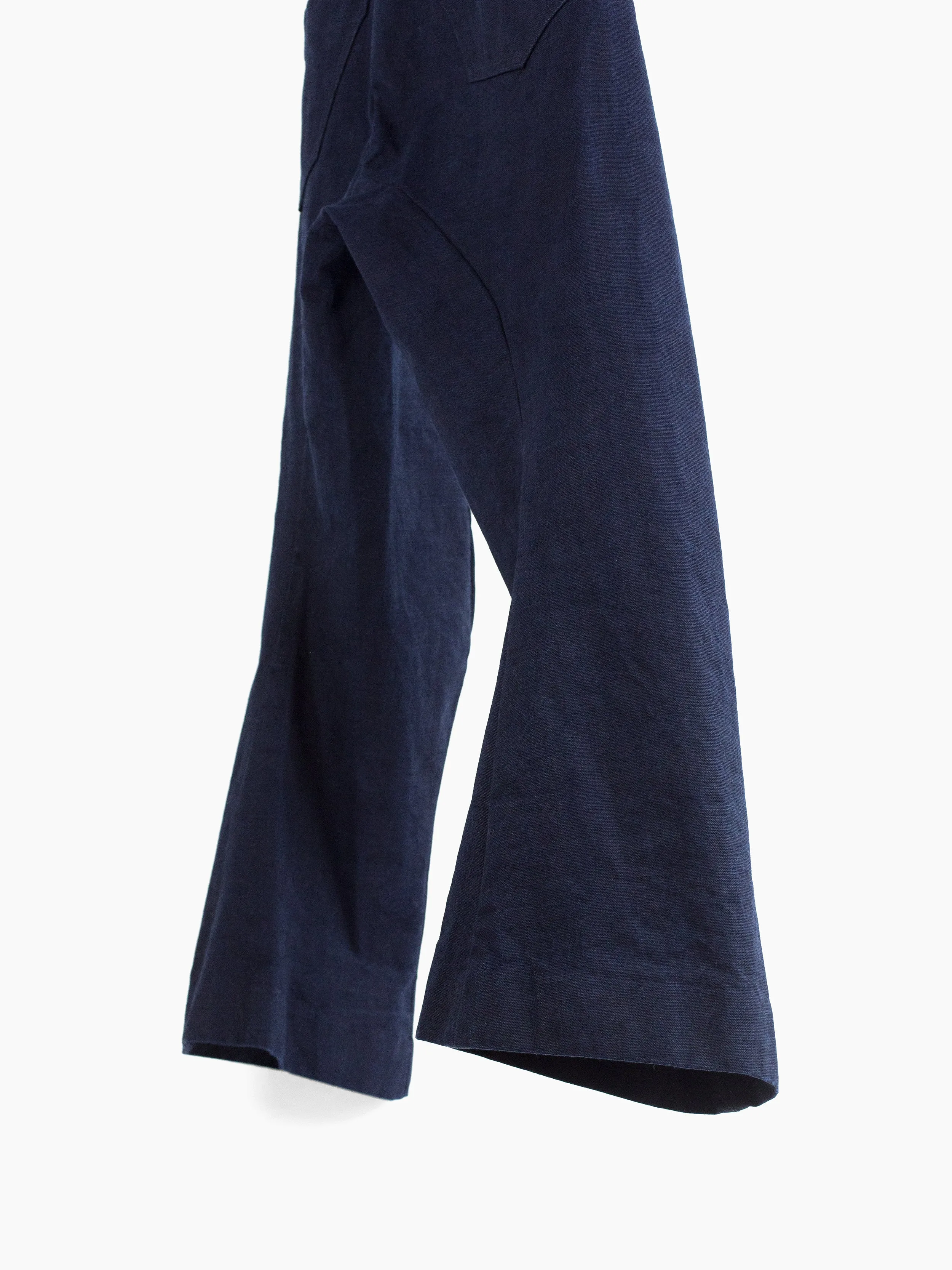 Kozaburo AW21 Indigo Plainweave 3D Tailored Trousers