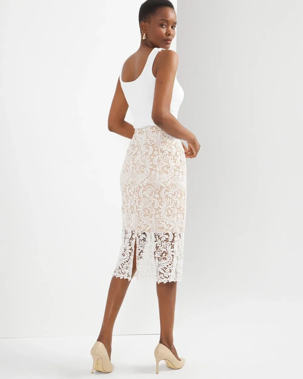 Lace Pencil Skirt