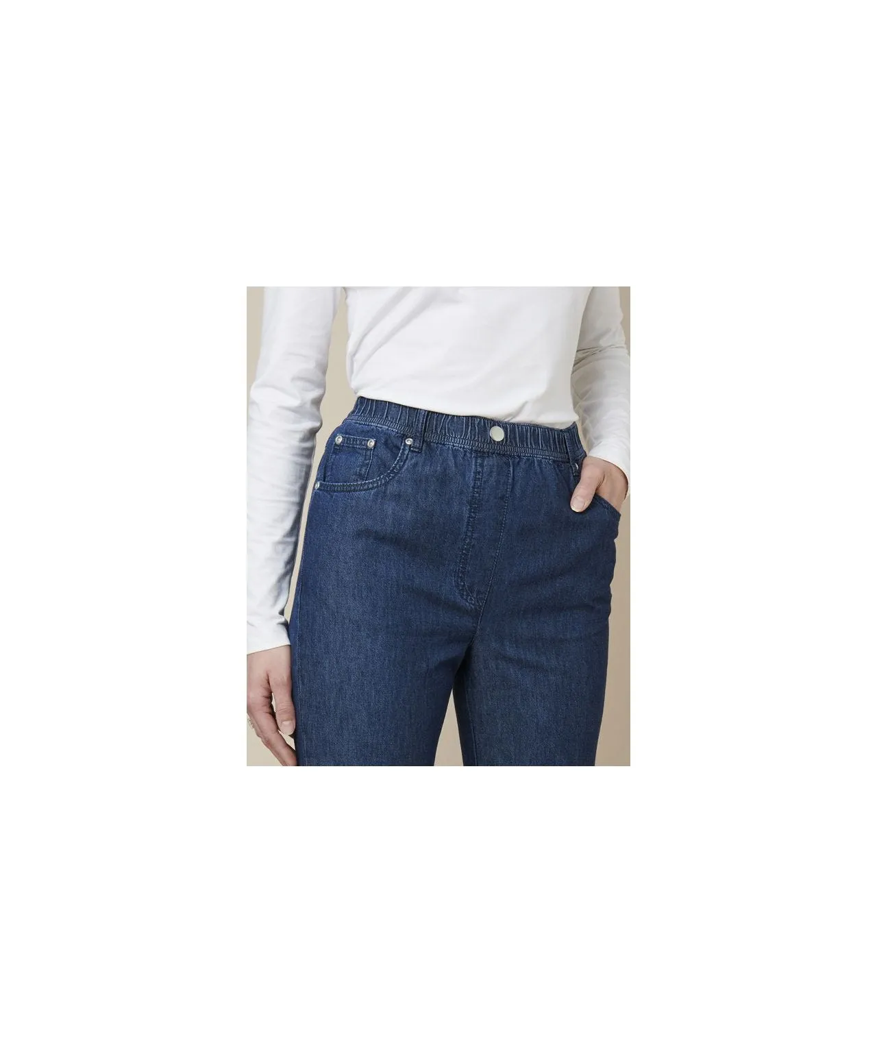 Ladies Pull-On Jean Trousers