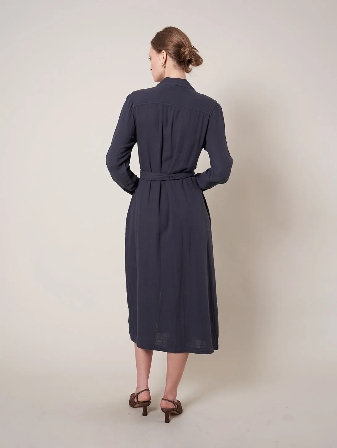 Lauren Shirt Dress - Navy