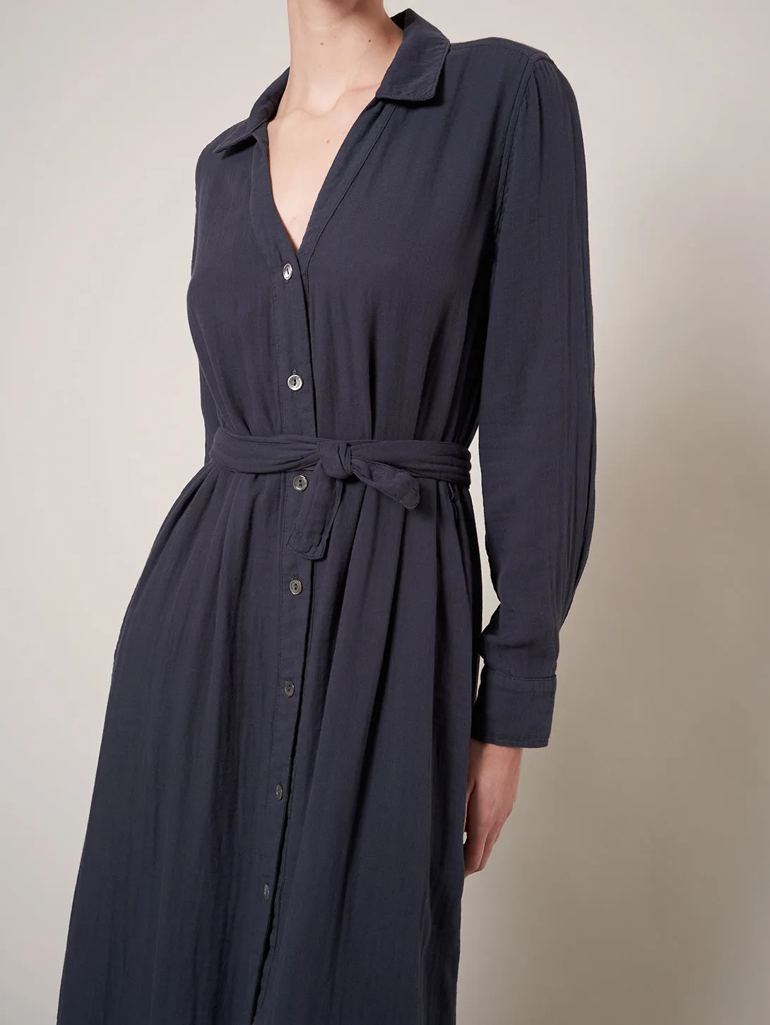 Lauren Shirt Dress - Navy