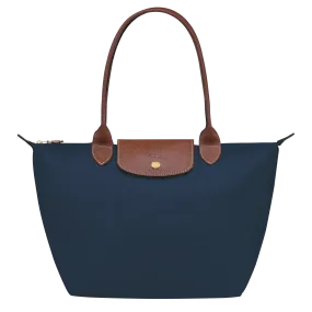 Le Pliage Original M Tote bag Navy - Recycled canvas