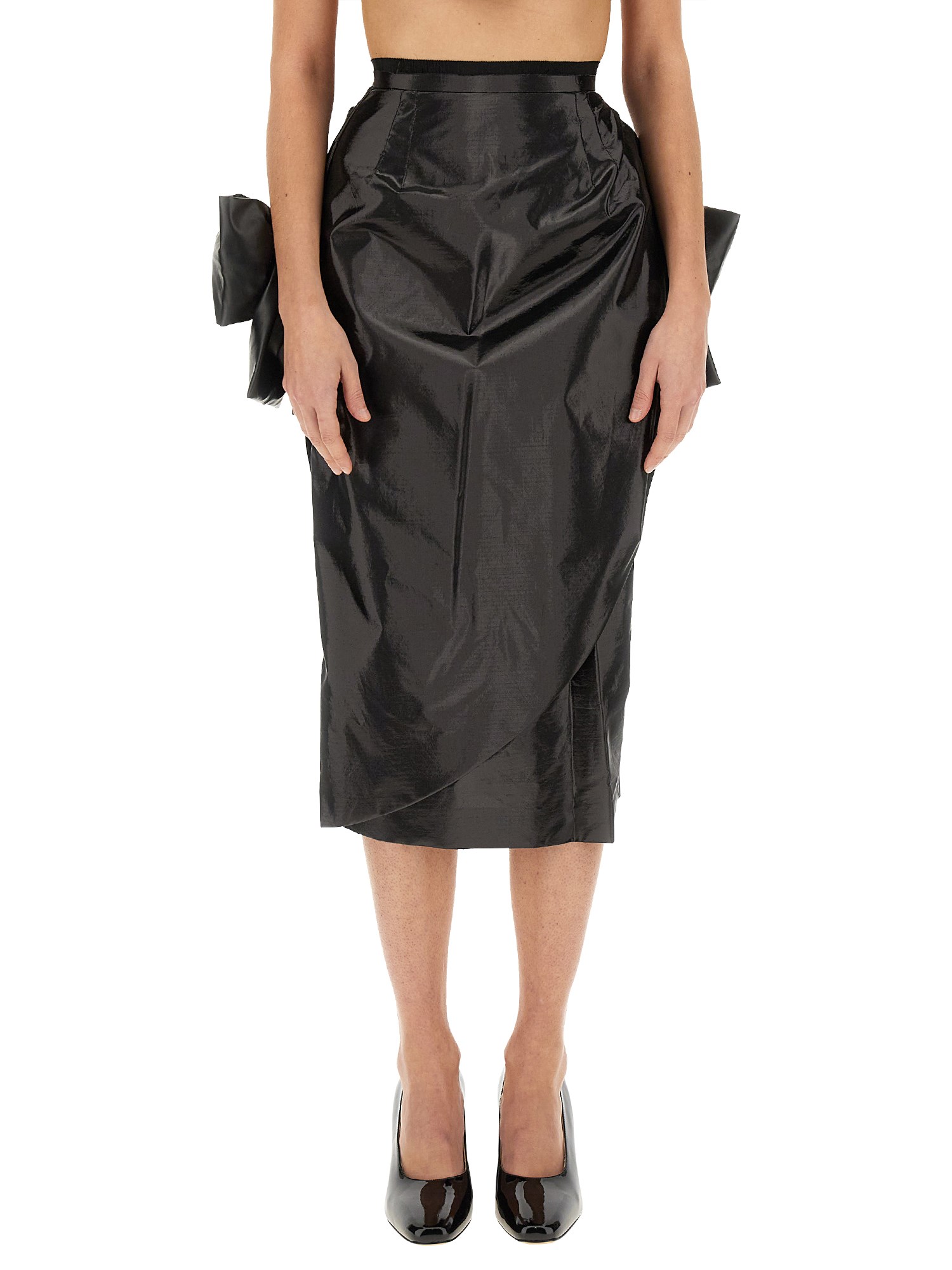 MAISON MARGIELA    PENCIL SKIRT WITH BOW