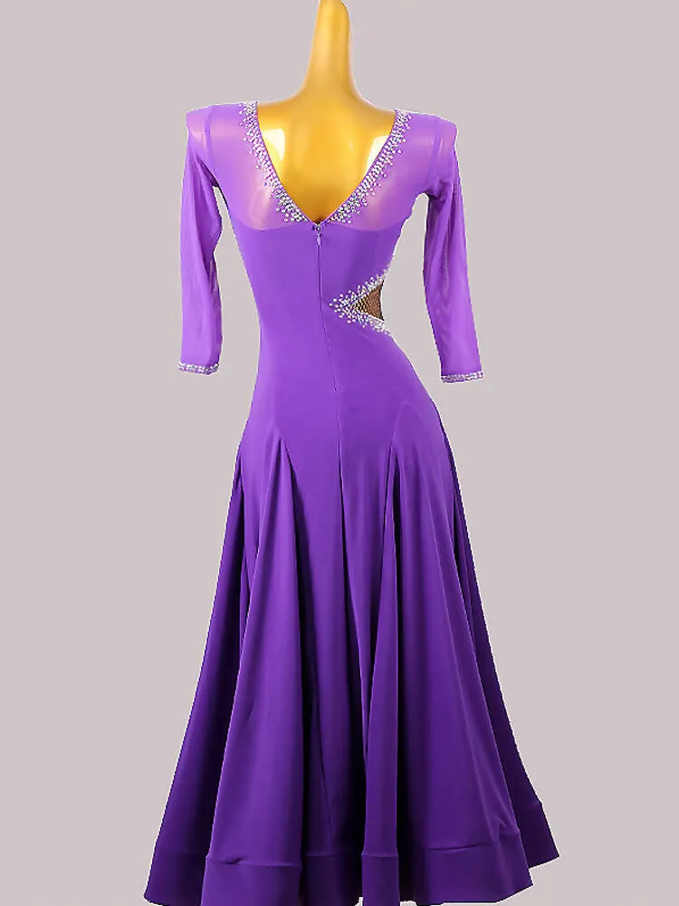 Majestic Allure Dress | Purple/Navy Blue | LXT891