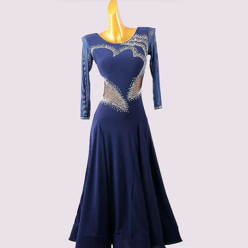 Majestic Allure Dress | Purple/Navy Blue | LXT891