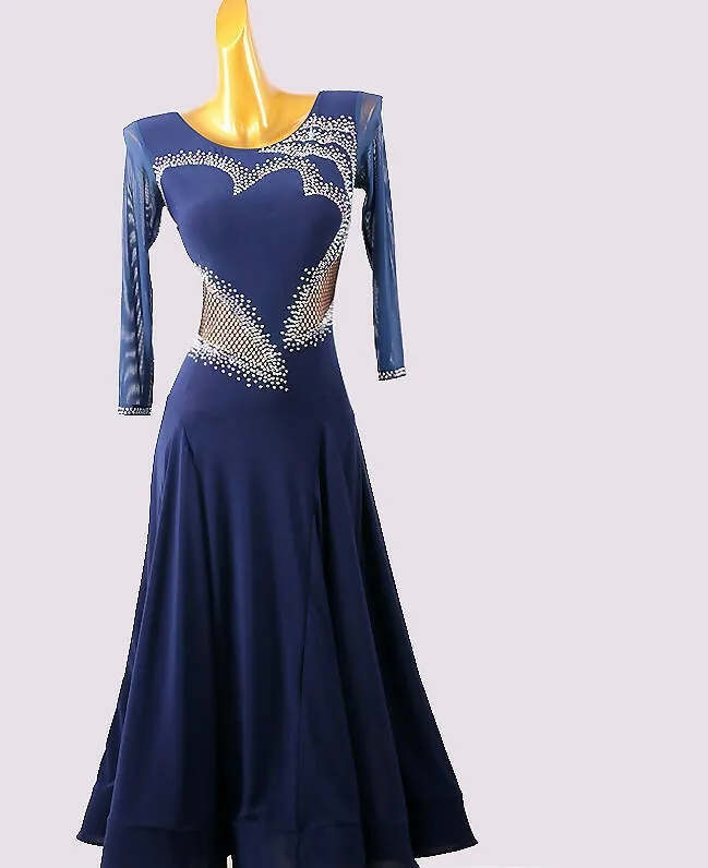 Majestic Allure Dress | Purple/Navy Blue | LXT891