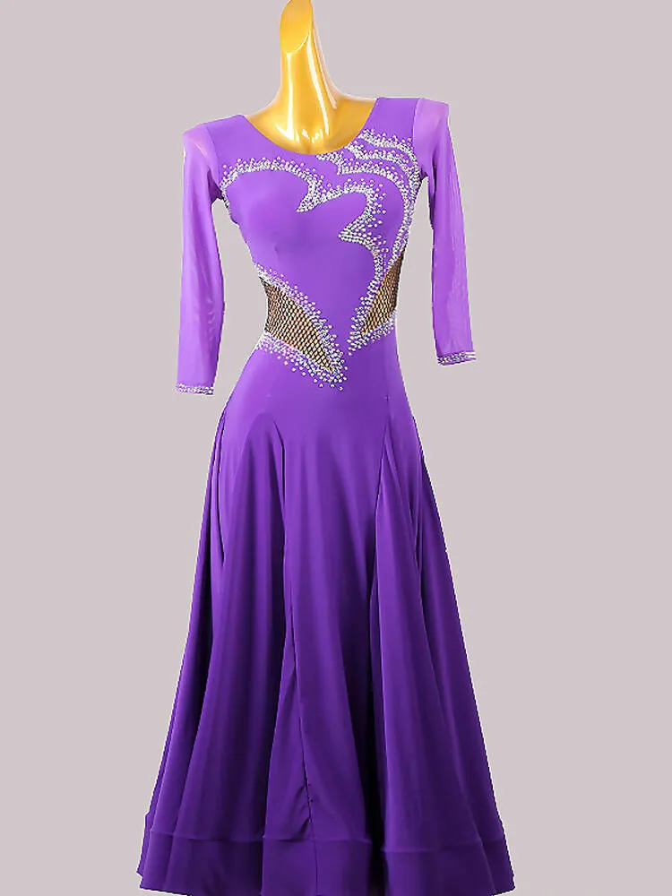 Majestic Allure Dress | Purple/Navy Blue | LXT891