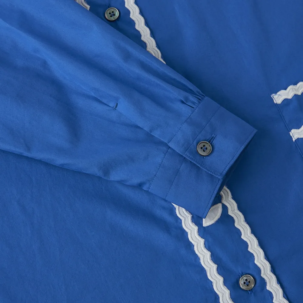 Majorelle Blu Luxury Pyjama Dress Shirt