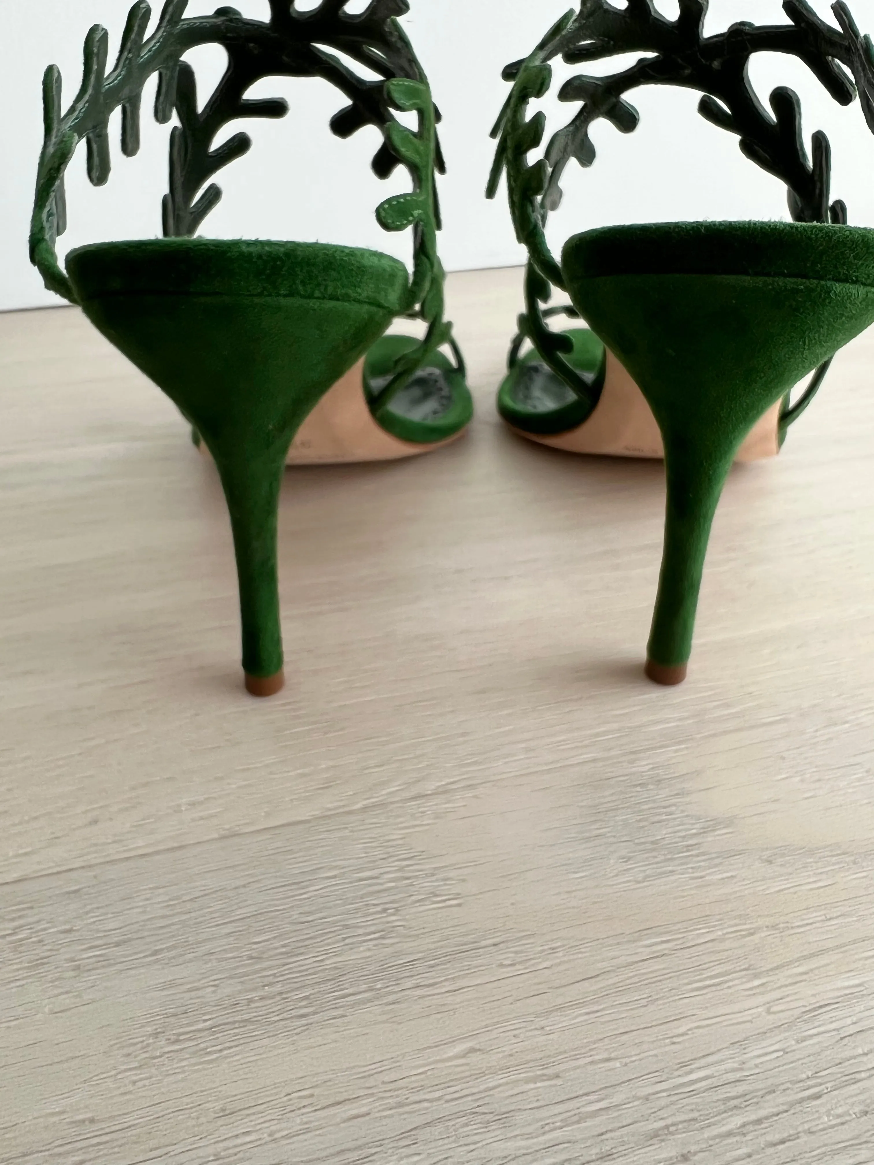 Manolo Blahnik Leafy Vine Heels