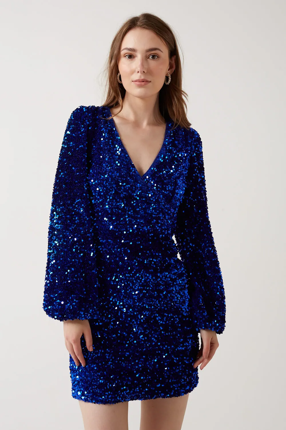 Marc Angelo Sequin Wrap Dress