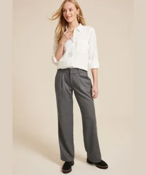 maurices Women's Idealist High Rise Brushed Wide Leg Dress Pants Gray Size 10