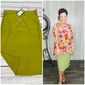 Miss Amy Pencil Skirt (Regular & Plus)- Pistachio