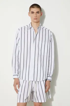 MKI MIYUKI ZOKU cotton shirt Striped Dress Shirt men's black color regular STRIPED.DRESS.SHIRT