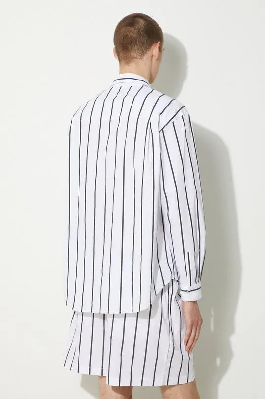 MKI MIYUKI ZOKU cotton shirt Striped Dress Shirt men's black color regular STRIPED.DRESS.SHIRT