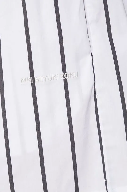 MKI MIYUKI ZOKU cotton shirt Striped Dress Shirt men's black color regular STRIPED.DRESS.SHIRT