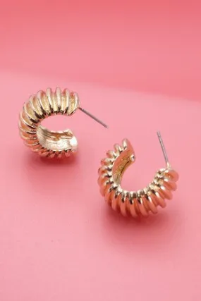 Moving in Gold Hoop Earrings