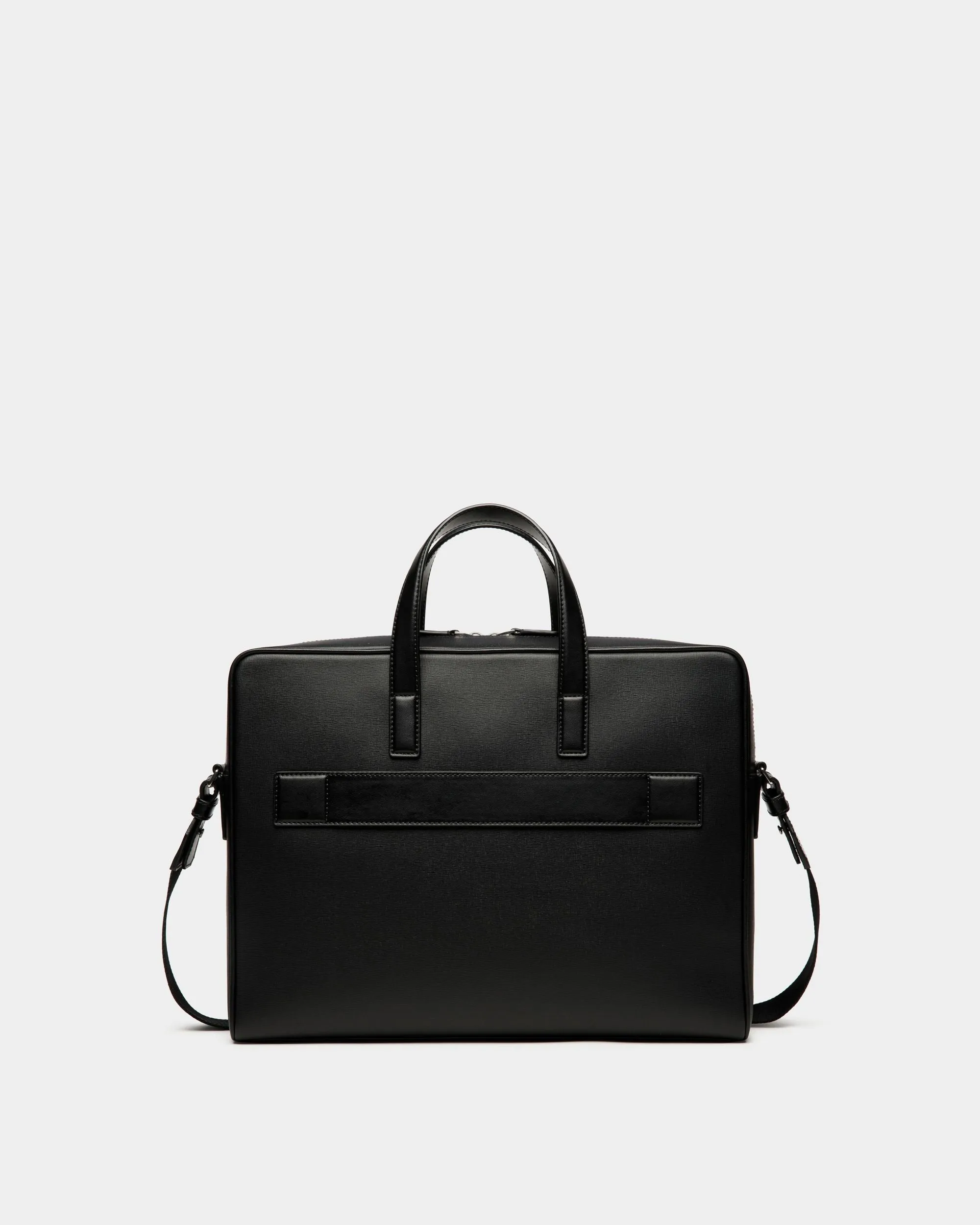 Mythos Briefcase In Black Recycled Leather 