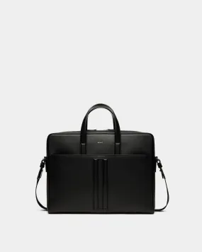 Mythos Briefcase In Black Recycled Leather 