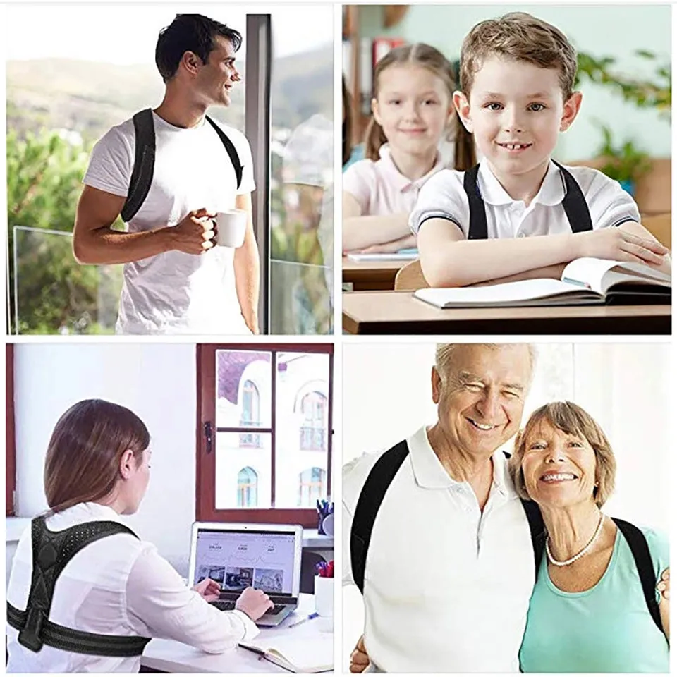 New Adjustable Posture Corrector Back Support Strap Brace Shoulder