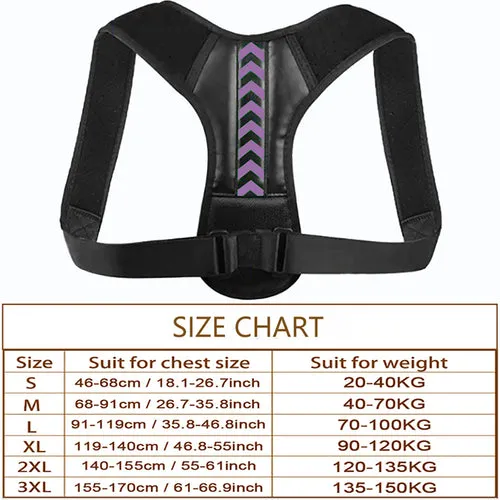 New Adjustable Posture Corrector Back Support Strap Brace Shoulder