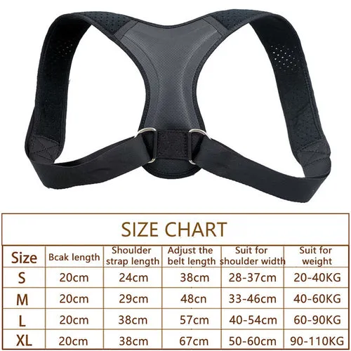 New Adjustable Posture Corrector Back Support Strap Brace Shoulder