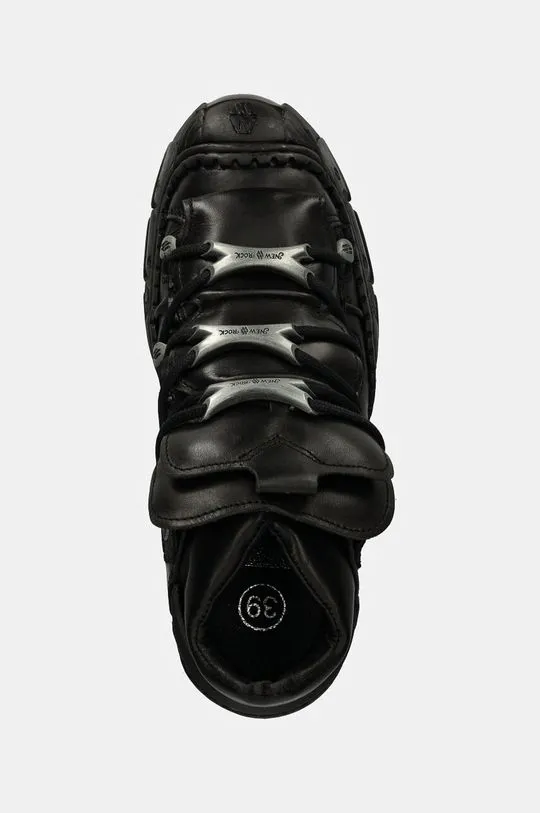 New Rock leather sneakers CRUST NEGRO + LUXOR NEGRO + IMPACT NEGRO black color M-IMPACT016-C11
