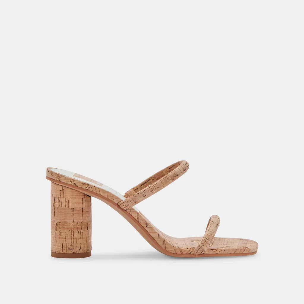 NOLES Heels Natural Cork | Women's Chunky Round Heels– Dolce Vita 6711726014530