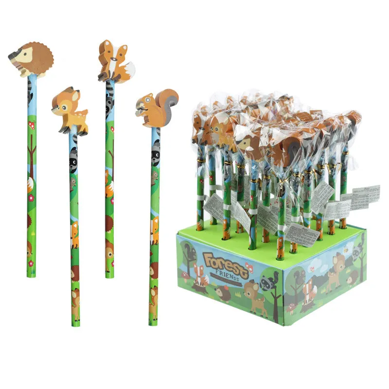 Novelty Kids Woodland Friends Eraser and Pencil STA23