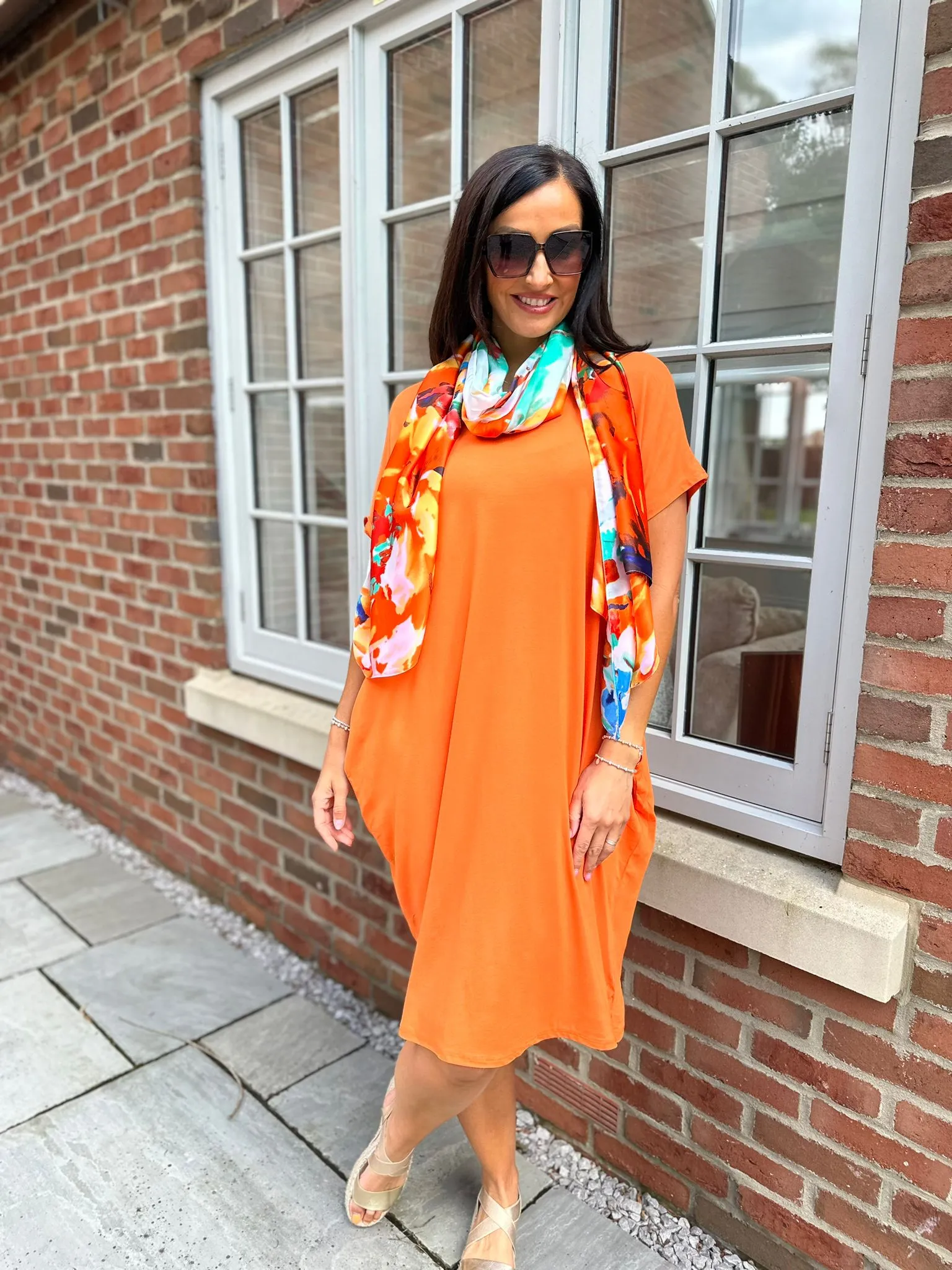 Orange Tilletts T-Shirt Dress Tammy