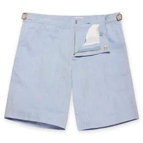 Orlebar Brown - Harrop Linen Shorts in Light Blue