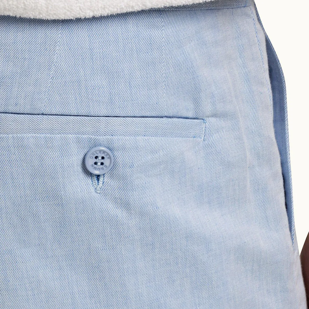 Orlebar Brown - Harrop Linen Shorts in Light Blue