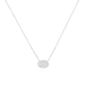 Oval Diamond Pavé Station Necklace