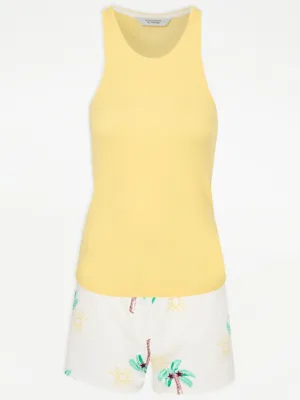 Palm Sunshine Racer Vest Short Pyjamas | Lingerie | George at ASDA