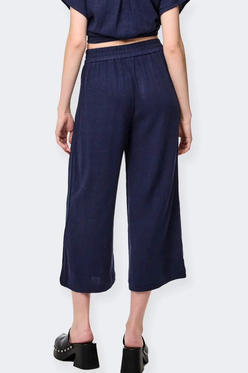 PANTALONI WIDE FIT LEG DONNA BLU