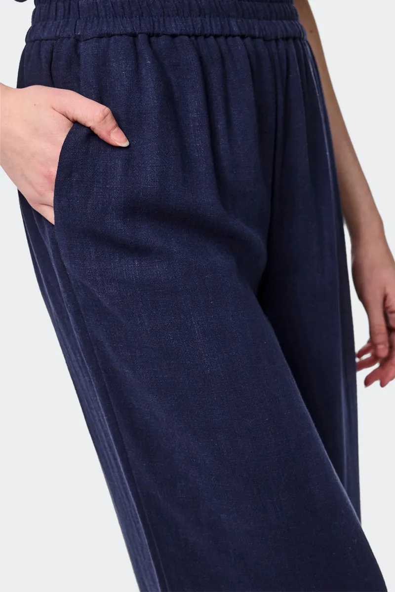 PANTALONI WIDE FIT LEG DONNA BLU