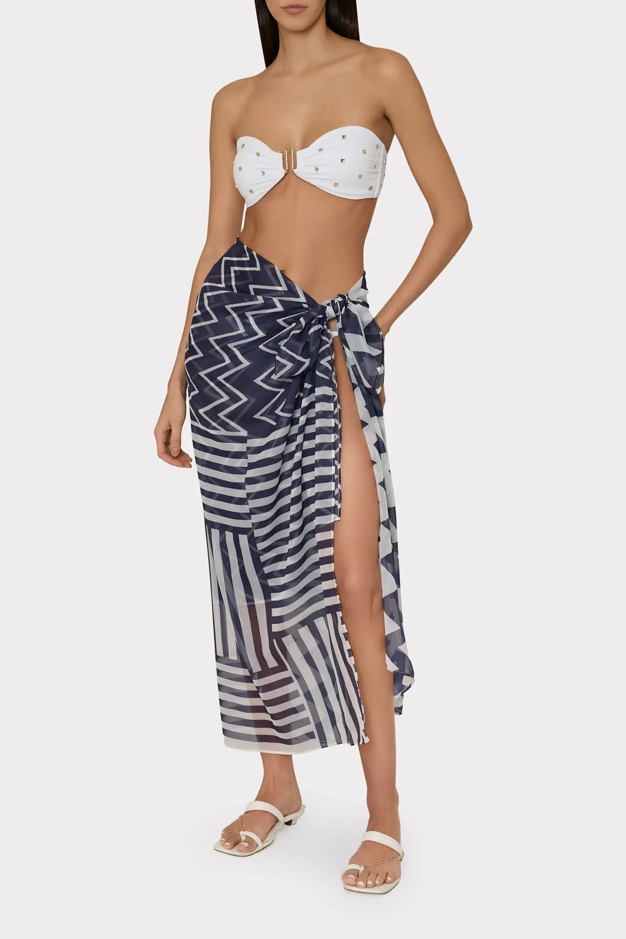 Patchwork Chevron Chiffon Sarong