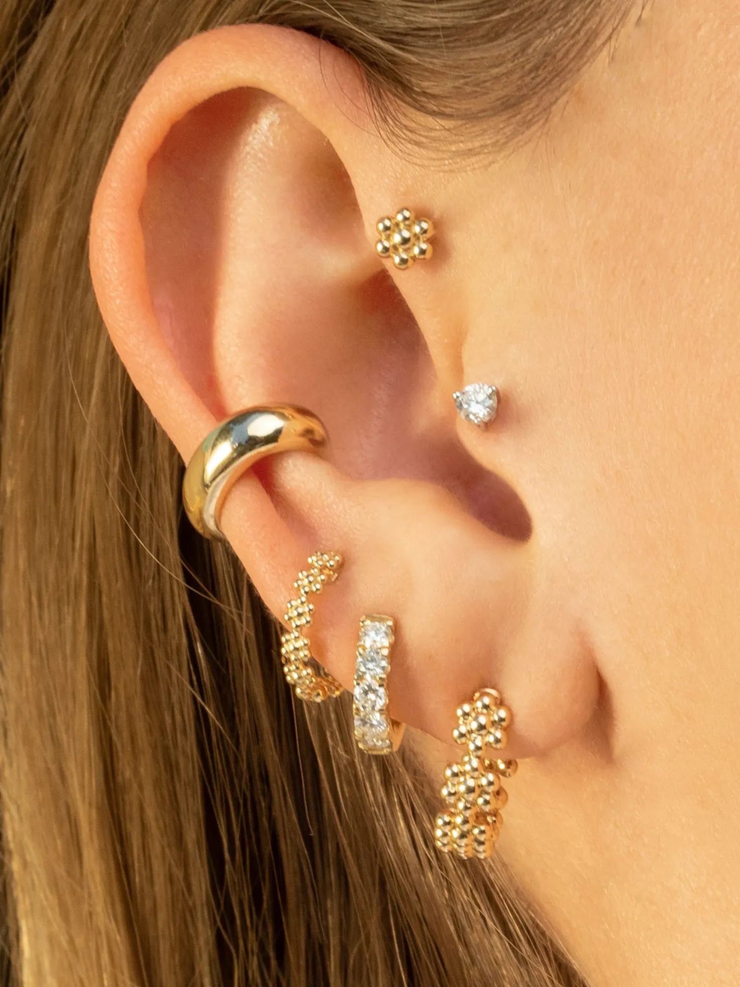 Perfect Wide Ear Cuff - 14k Yellow Gold