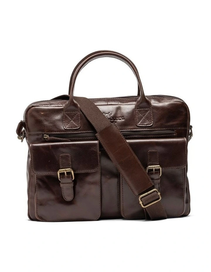 Picton Briefcase in Chocolate