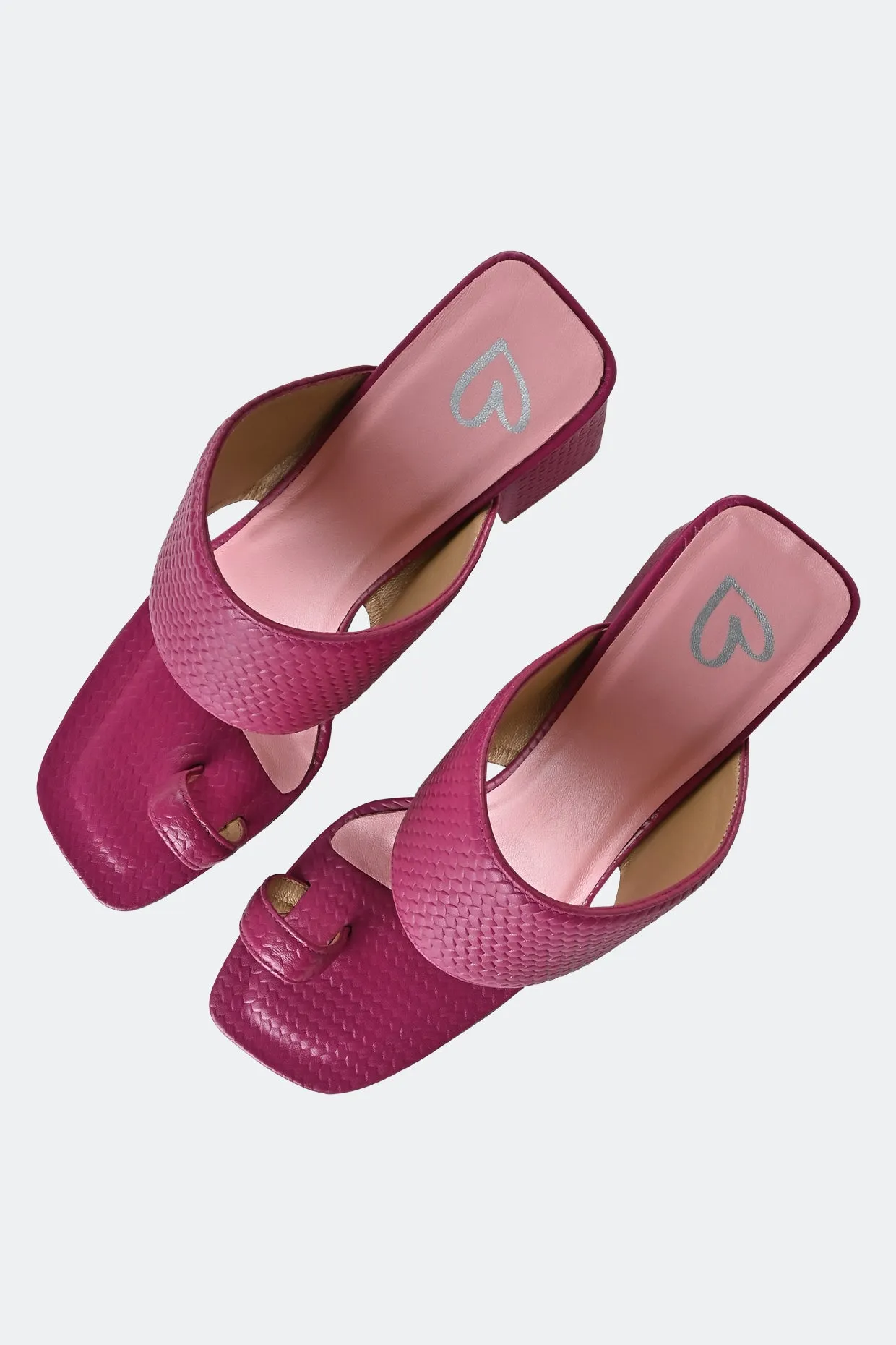 Pink One Toe Heels For Women