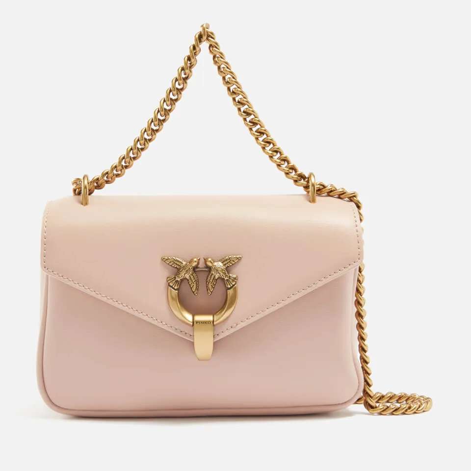 Pinko Cupido Leather Messenger Mini Bag