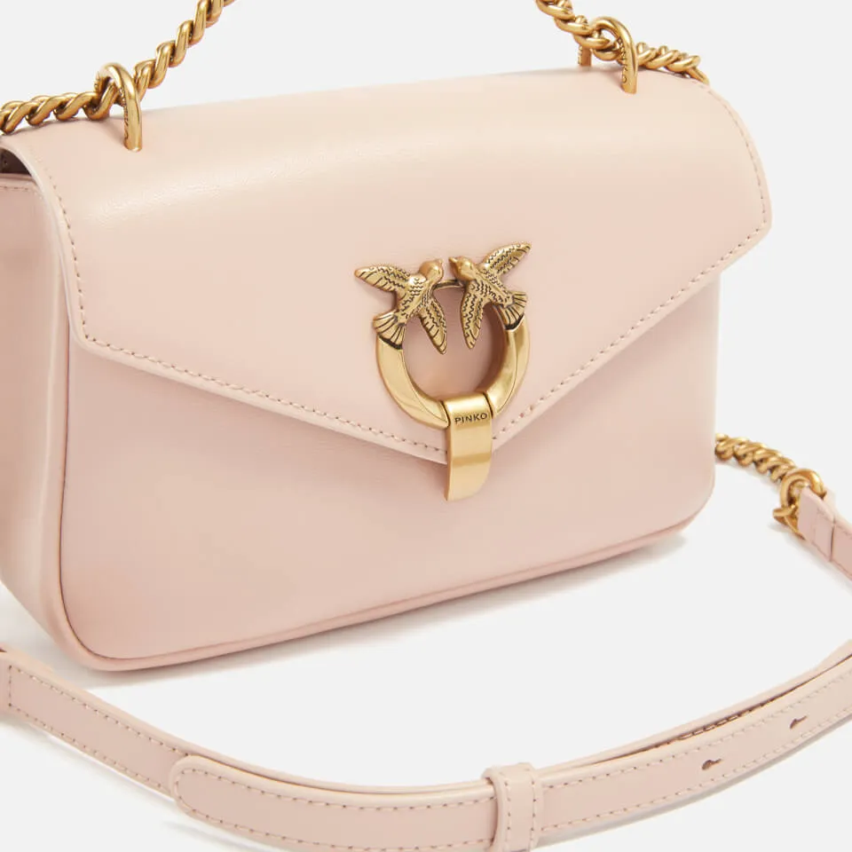 Pinko Cupido Leather Messenger Mini Bag