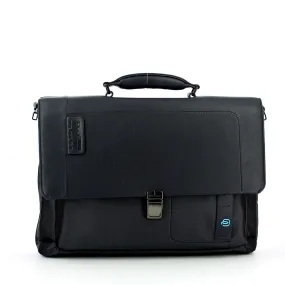 Piquadro - Expandable 15.0 Laptop Briefcase P16 - CA3111P16 - CHEV/BLU